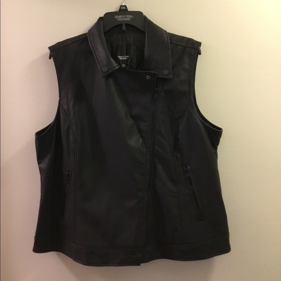 Simply Vera Wang Vest black NWT XS or Small - Picture 1 of 7
